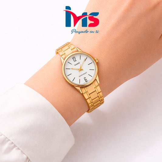 ⌚ Reloj Casio LTP-V005G-7A – Elegancia Clásica Dorada - Mujer.
