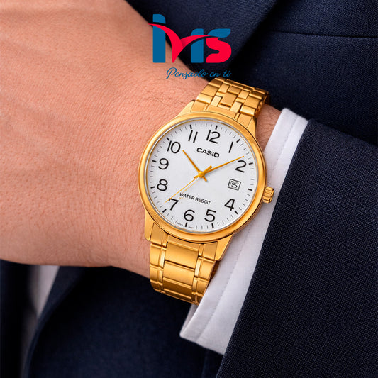 ⌚ Reloj Casio MTP-V002G-7B2 – Dorado Clásico - Hombre.