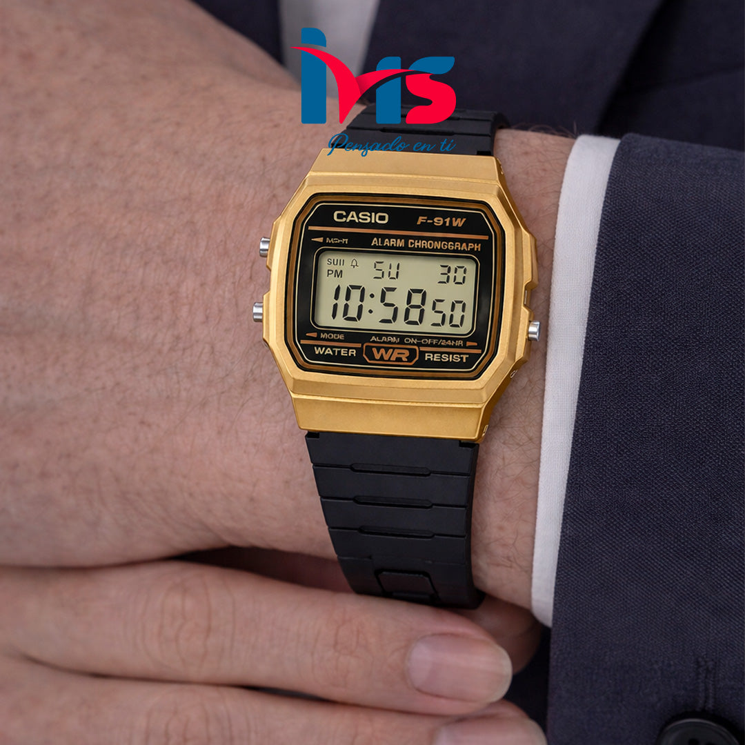 ⌚ Reloj Casio F-91WM-9A Unisex – Digital Clásico Retro