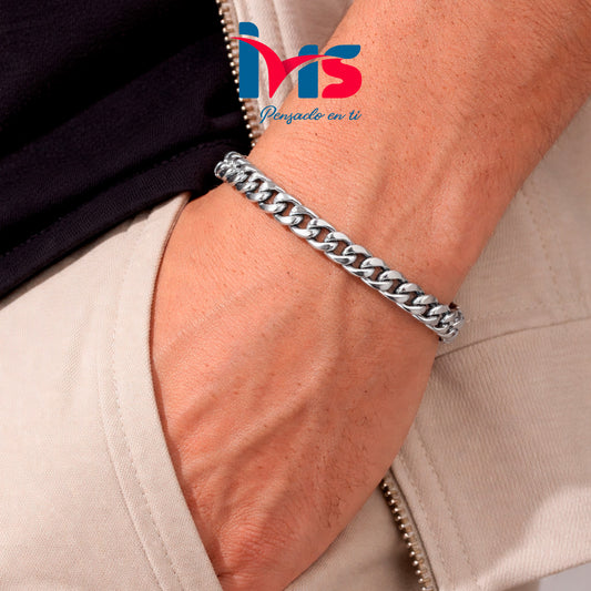 Pulsera de Cadena Tipo Cubana – Acero Inoxidable 304 - Gruesa Mediana