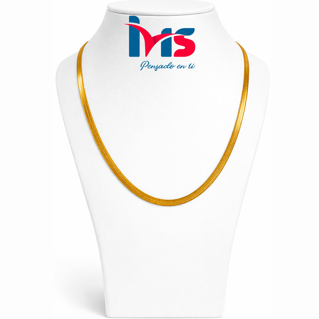 Collar de Acero Inoxidable 304 Tipo Herringbone Dorado