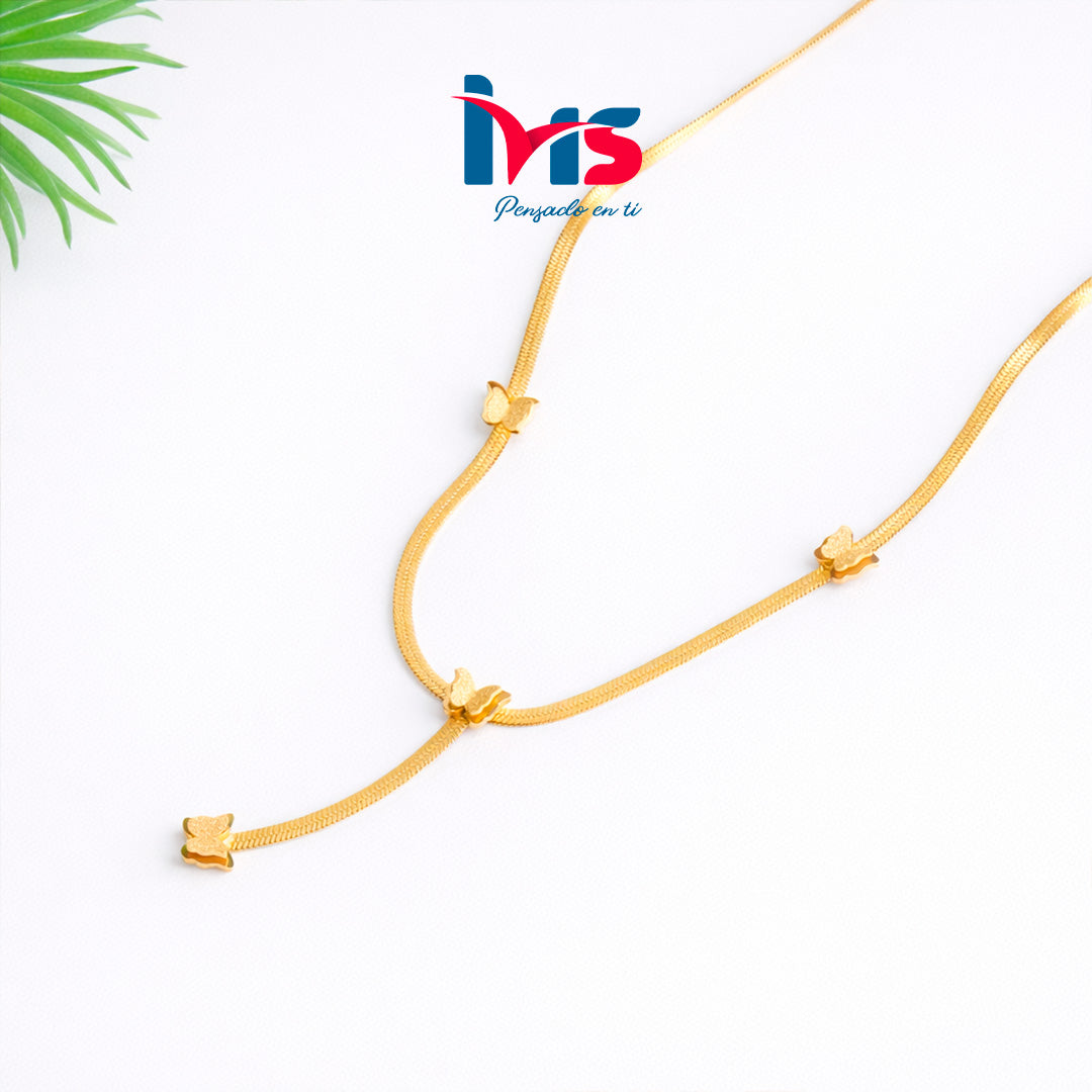 ✨ Collar Ajustable Mariposas – Acero Quirúrgico 316L ✨.