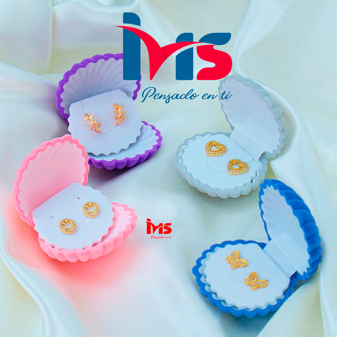 🐚 Caja de Joyería con Forma de Concha – Set de 2 Piezas (Viaje).