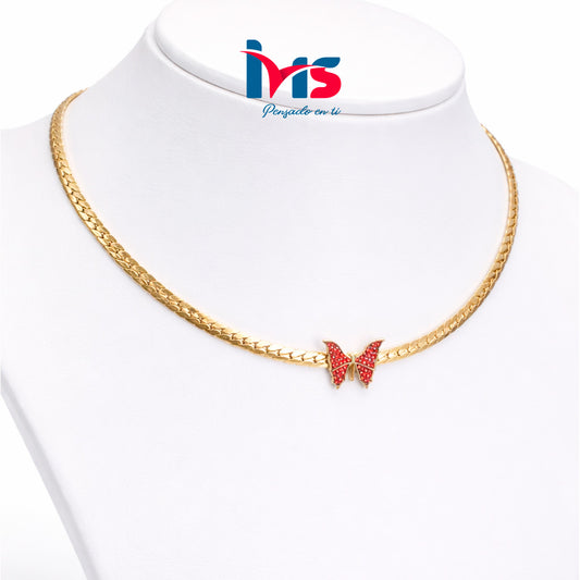 ✨ Collar Choker Mariposa en Acero Inoxidable 304.