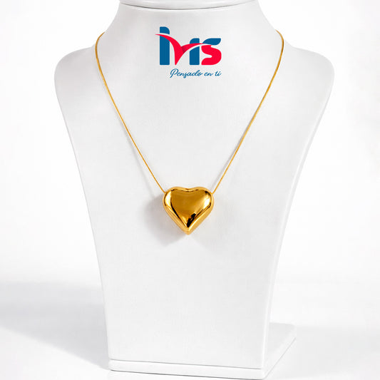 ✨ Collar Corazón Minimalista – Acero Quirúrgico 316L Enchapado en Oro 18K. Waterproof
