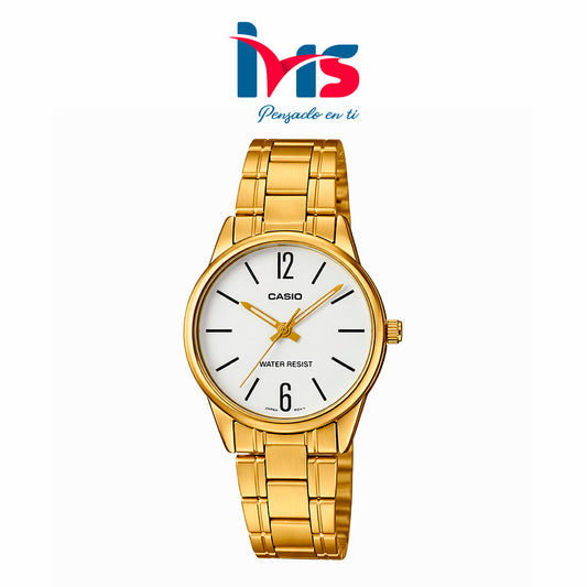 ⌚ Reloj Casio LTP-V005G-7A – Elegancia Clásica Dorada - Mujer.