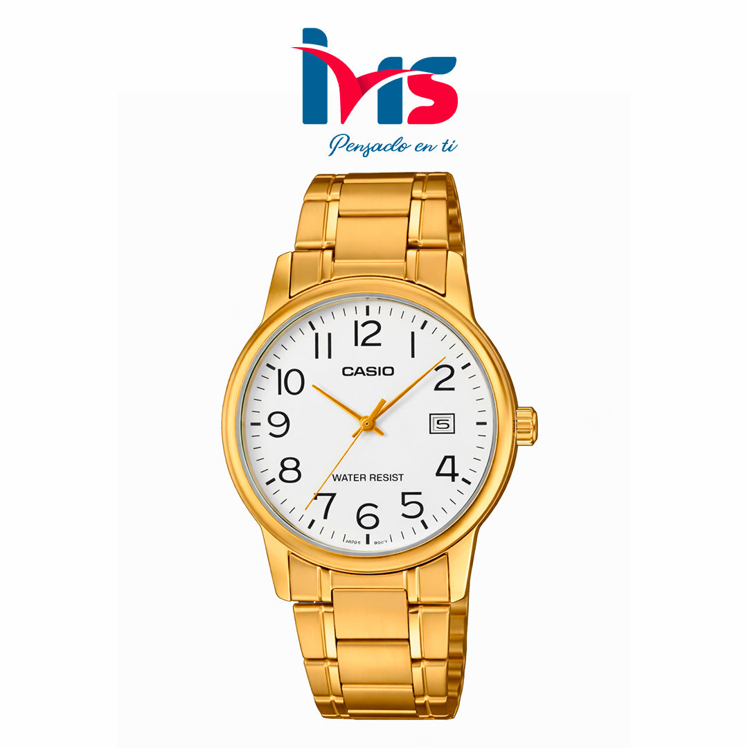 ⌚ Reloj Casio MTP-V002G-7B2 – Dorado Clásico - Hombre.