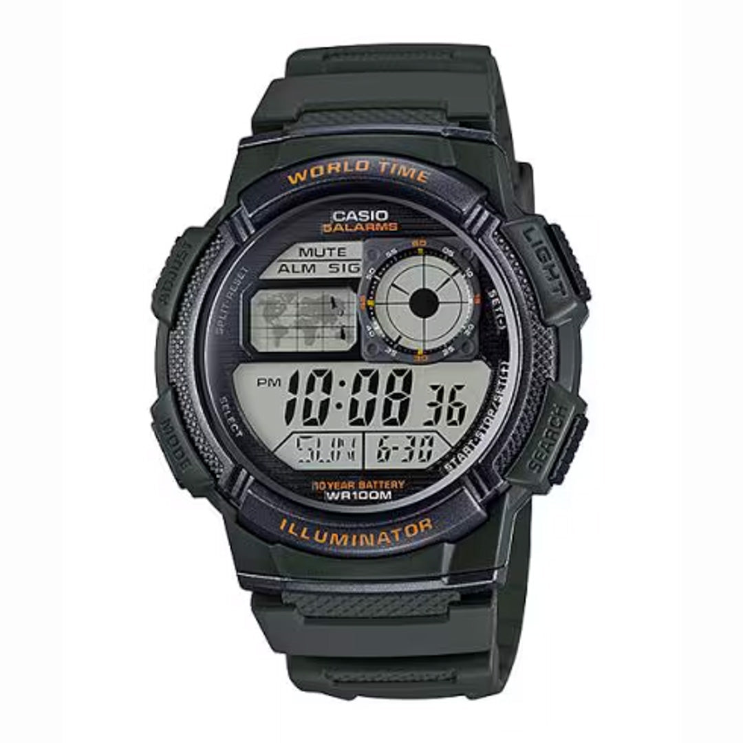 ⌚ Reloj Casio AE-1000W-3AV Digital para Hombre | Hora Mundial 100 m
