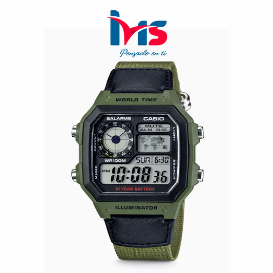 ⌚ Reloj Casio AE-1200WHB-3BV Hombre | World Time 100M
