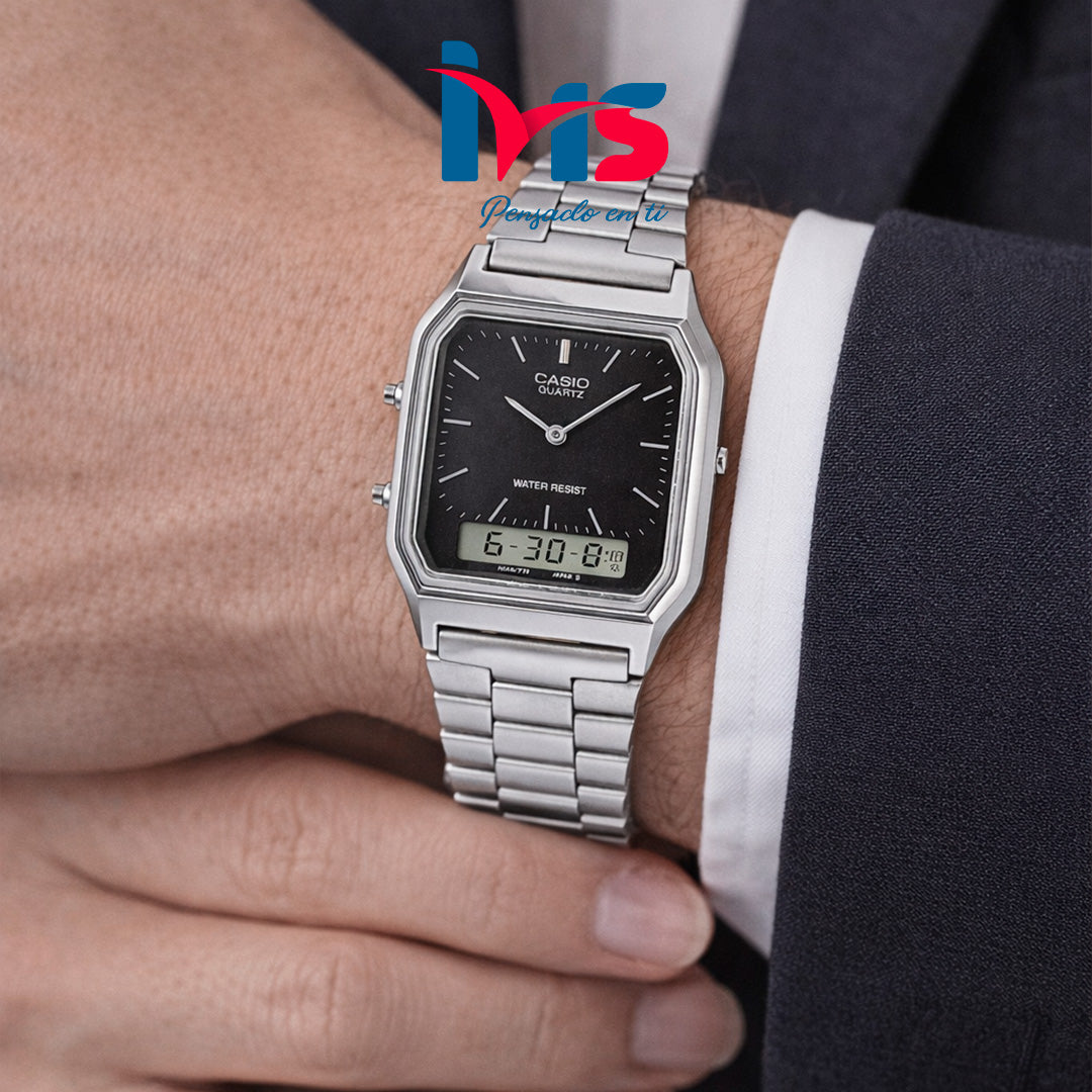 ⌚ Reloj Casio AQ-230A-1 Vintage Unisex | Analógico + Digital