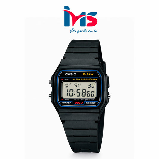 ⌚ Reloj Casio F-91W-1 Unisex | Digital Clásico, Ligero y Resistente