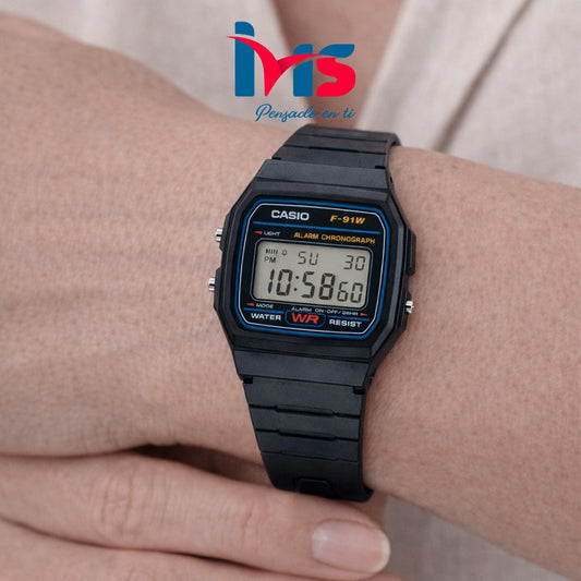 ⌚ Reloj Casio F-91W-1 Unisex | Digital Clásico, Ligero y Resistente