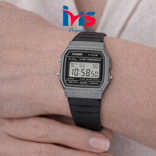 ⌚ Reloj Casio F-91WM-1B Unisex | Digital Clásico y Ligero