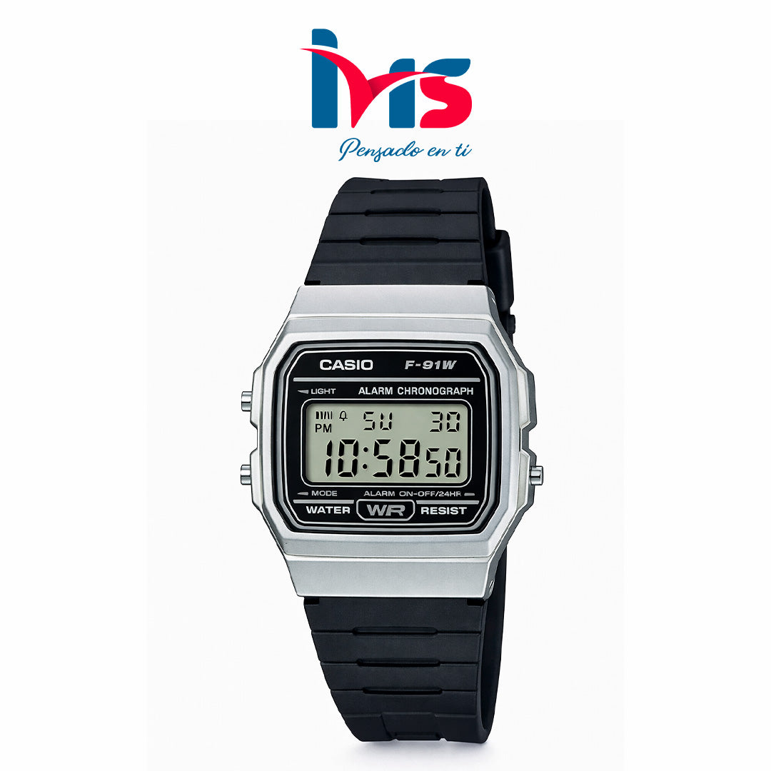 ⌚ Reloj Casio F-91WM-7A Unisex | Clásico Digital Blanco