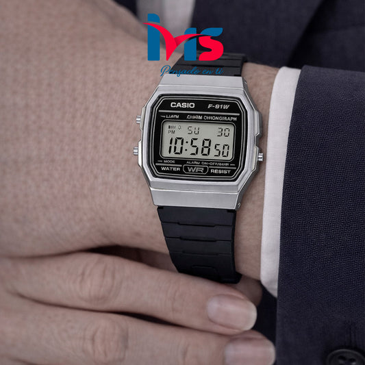 ⌚ Reloj Casio F-91WM-7A Unisex | Clásico Digital Blanco