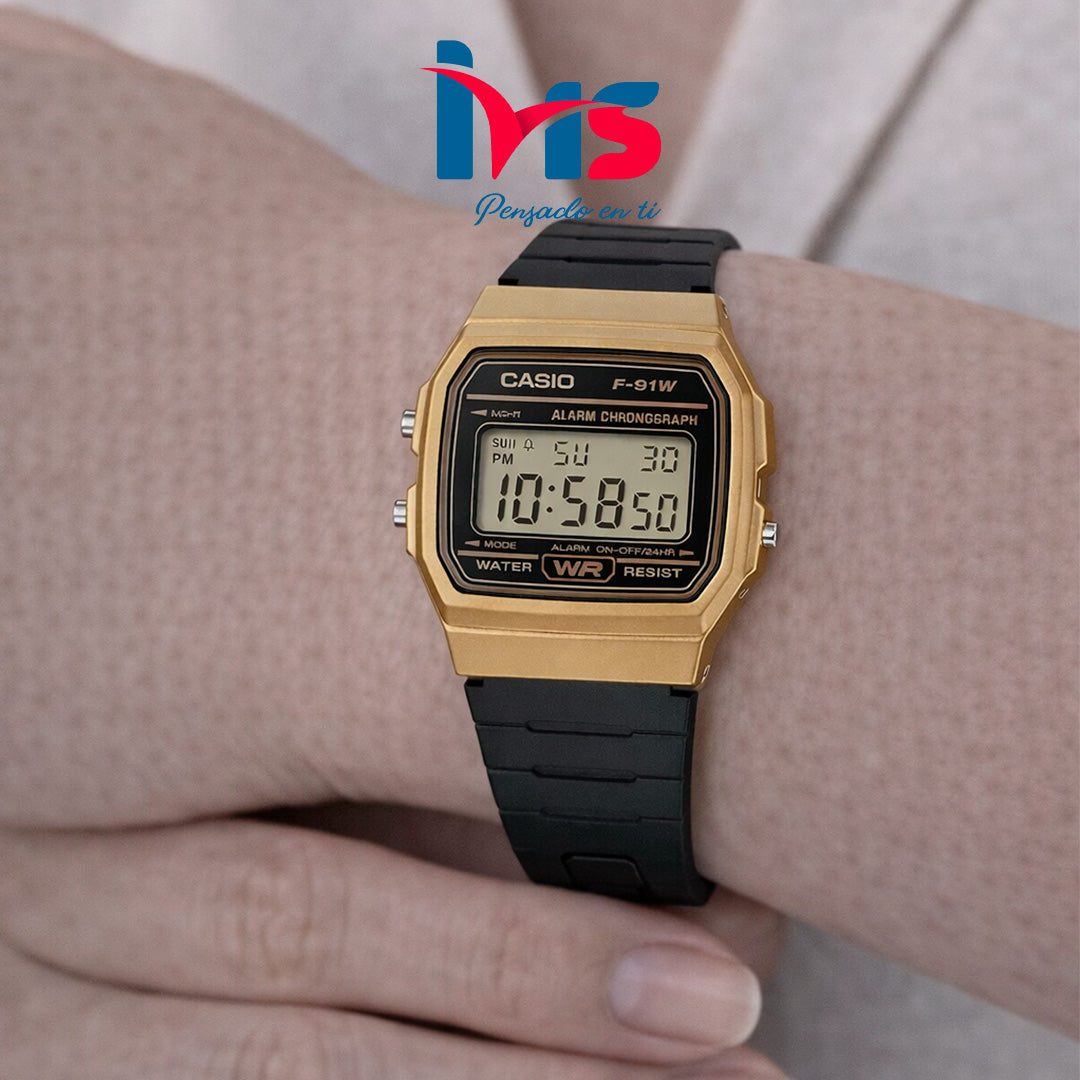 ⌚ Reloj Casio F-91WM-9A Unisex – Digital Clásico Retro