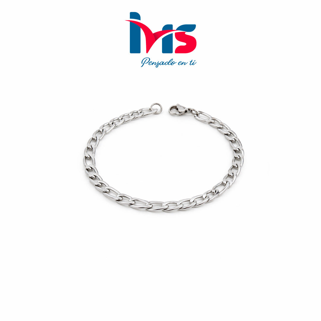 Pulsera de Cadena Clásica Plateada – Acero Inoxidable 304 - Mediana