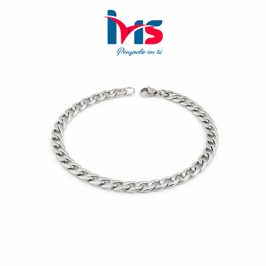 Pulsera de Cadena Tipo Cubana – Acero Inoxidable 304 - Gruesa Mediana