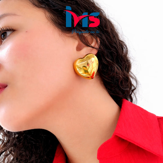 ✨ Aretes Corazón en Acero Quirúrgico 316L Waterproof.