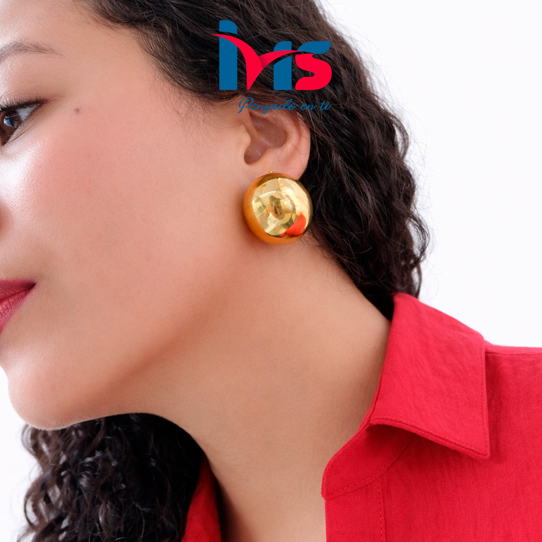 ✨ Aretes Redondos Waterproof en Acero Quirúrgico 316L