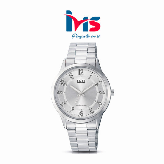 ⌚ Reloj Original Q&Q C10A-065PY para Hombre – Acero Plateado Elegante