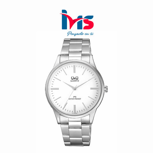 ⌚ Reloj Q&Q C214J201Y para Hombre – Acero Plateado Clásico