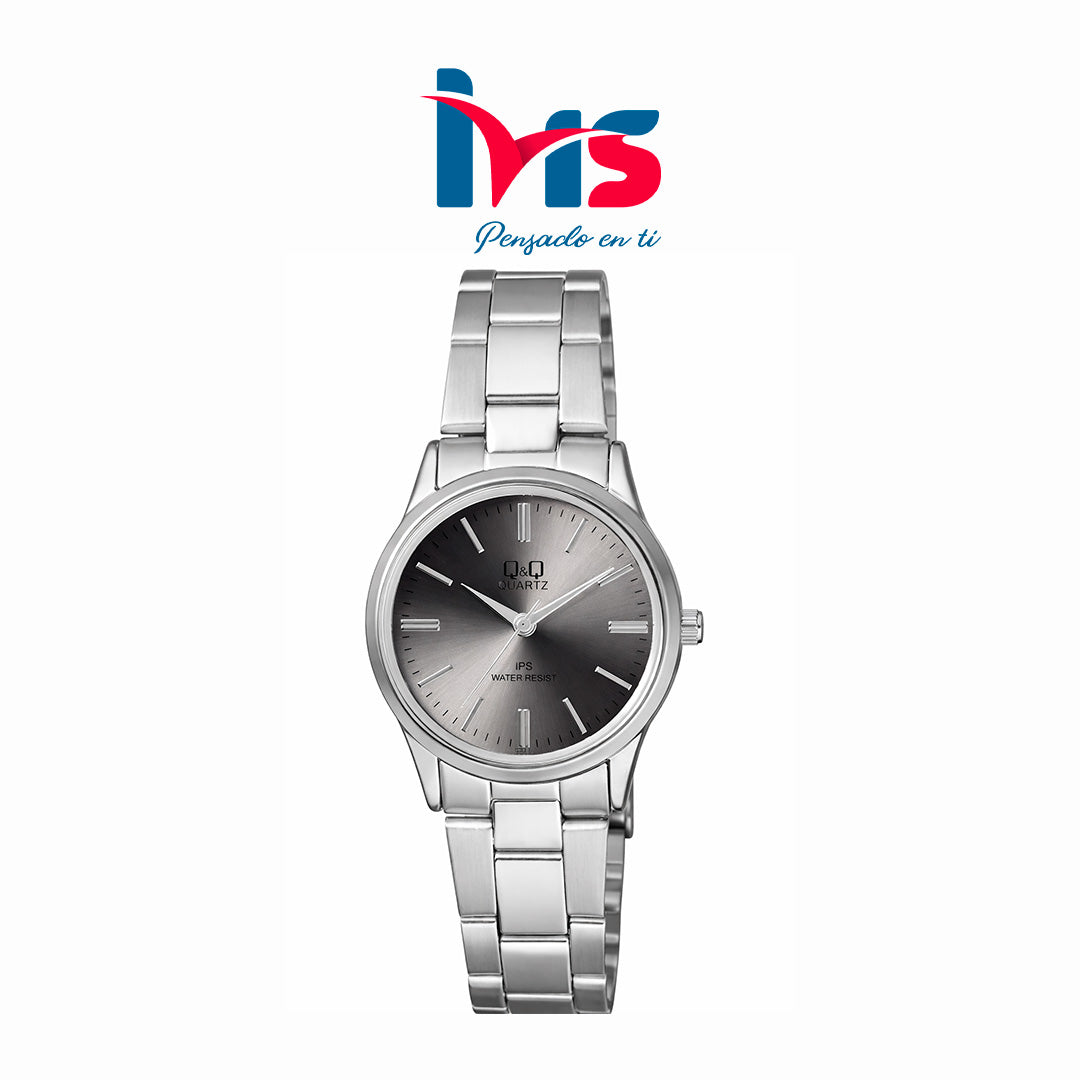 ⌚ Reloj Q&Q C215J222Y para Mujer – Acero Plateado Elegante