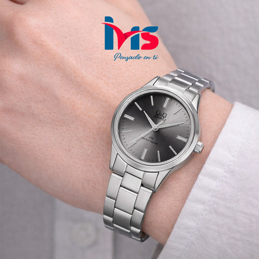 ⌚ Reloj Q&Q C215J222Y para Mujer – Acero Plateado Elegante