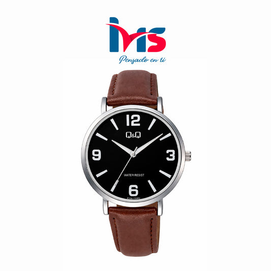 ⌚ Reloj Original Q&Q C33A-003PY para Hombre – Clásico con Correa Marrón