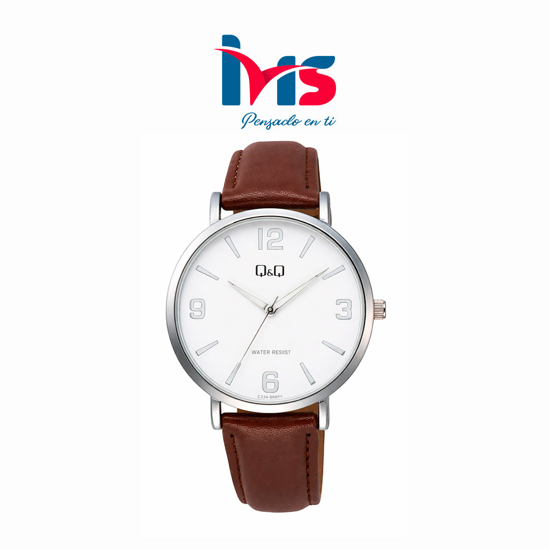 ⌚ Reloj Original Q&Q C33A-004PY para Hombre – Clásico con Esfera Blanca