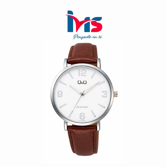 ⌚ Reloj Original Q&Q C33A-004PY para Hombre – Clásico con Esfera Blanca
