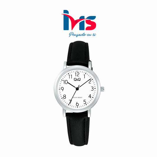 ⌚ Reloj Original Q&Q C35A-008PY para Mujer – Clásico con Correa Negra