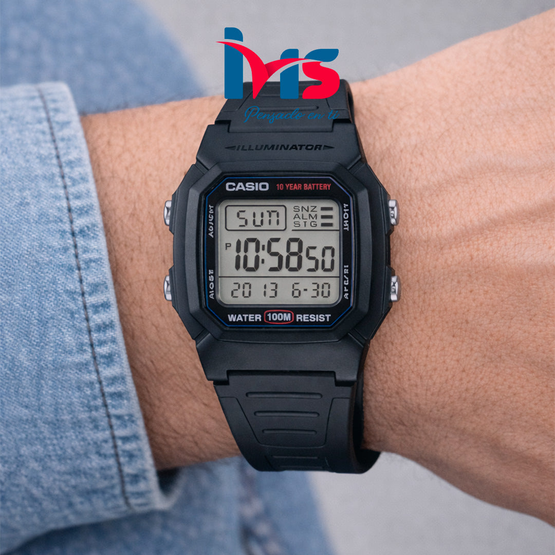 ⌚ Reloj Original CASIO W-800H-1AV para Hombre