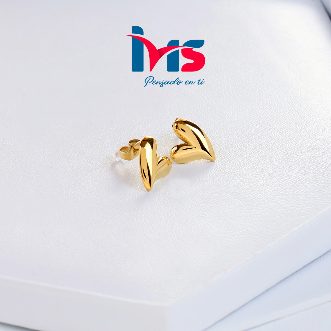 Aretes Dorados – Acero 316L Premium, Enchapado en Oro con Recubrimiento PVD | Ivis Ecuador