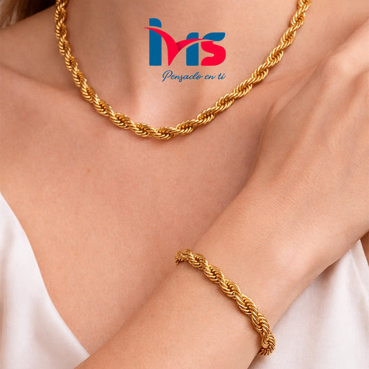 ✨ Joya de Acero Quirúrgico 316L Enchapada en Oro 18K ✨ Waterproof.