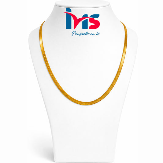 Collar de Acero Inoxidable 304 Tipo Herringbone Dorado
