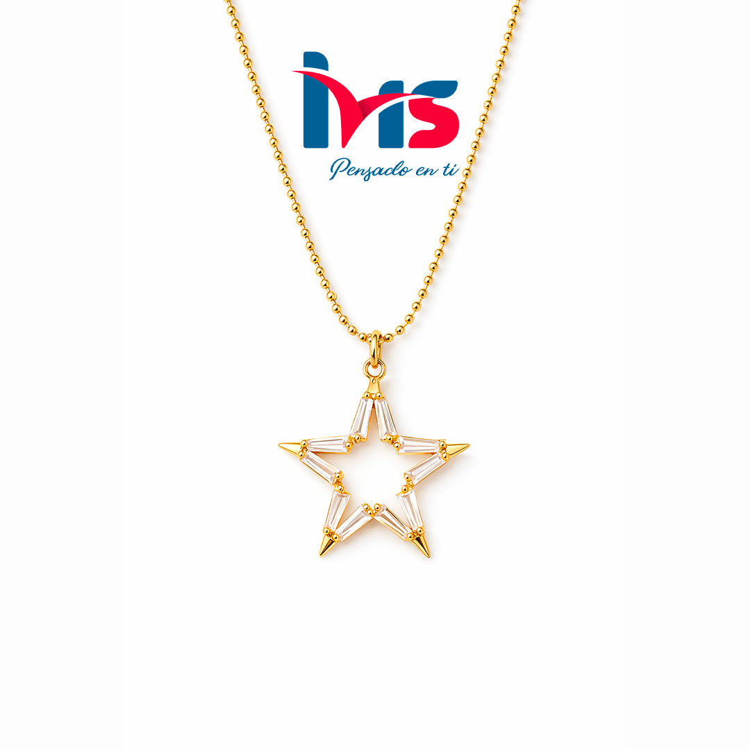 Collar Estrella con Detalles Brillantes