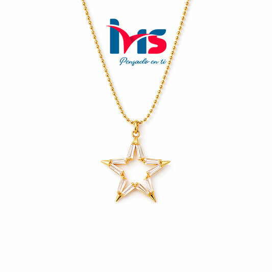 Collar Estrella con Detalles Brillantes