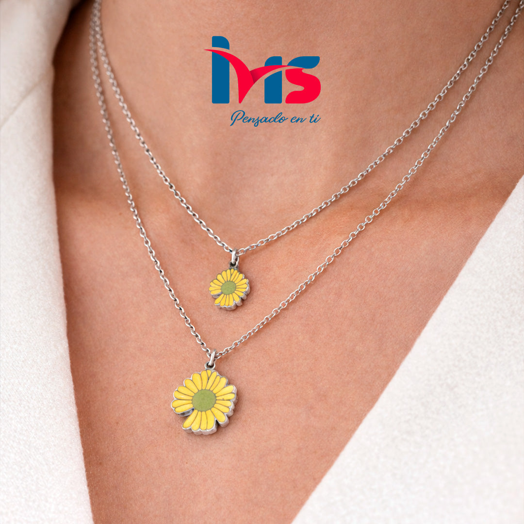 Collar Doble Margarita – Acero Quirúrgico 316L, Waterproof