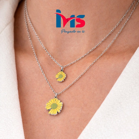 Collar Doble Margarita – Acero Quirúrgico 316L, Waterproof