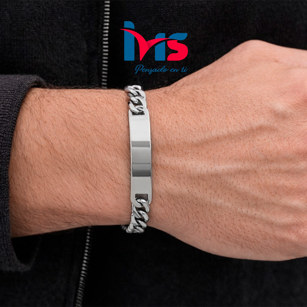 Pulsera de Acero Inoxidable 304 – Diseño ID Clásico
