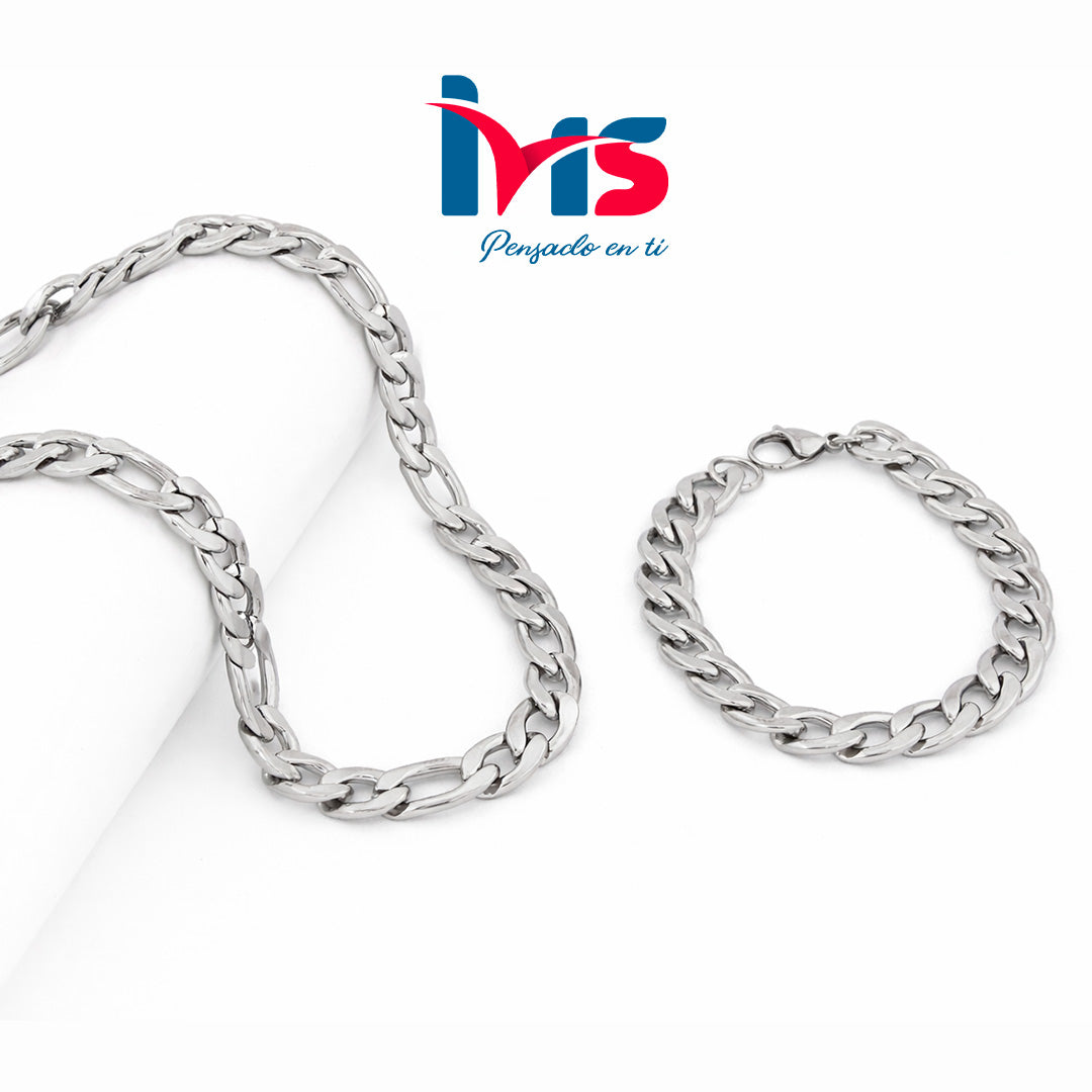 Set de Cadena y Pulsera de Acero Inoxidable