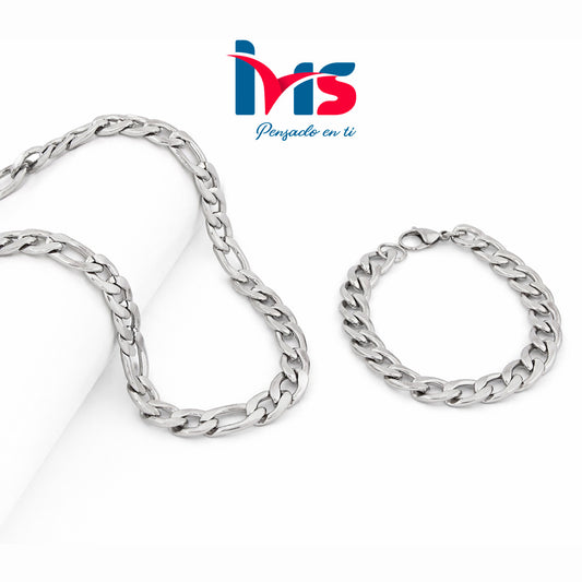 Set de Cadena y Pulsera de Acero Inoxidable