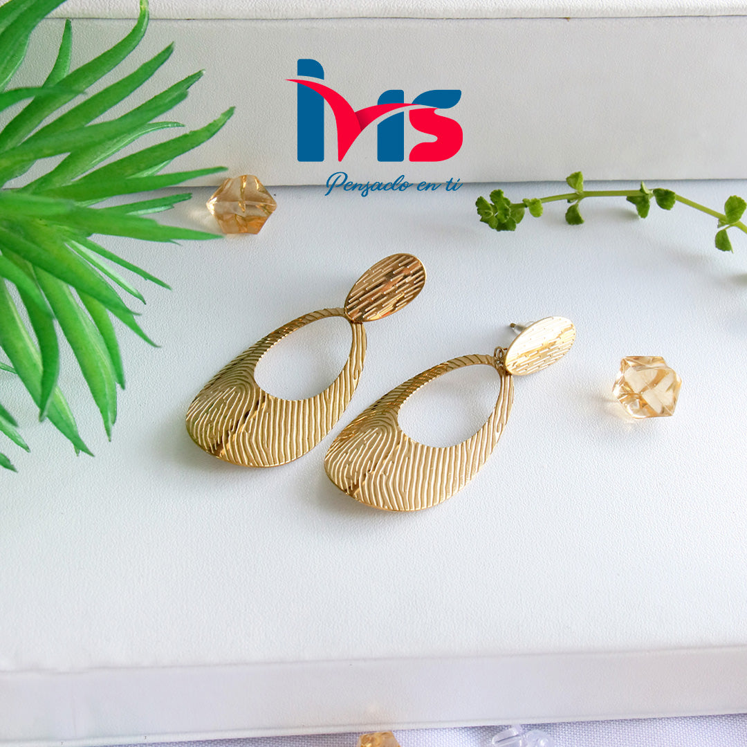 ✨ Aretes Colgantes Texturizados – Acero inoxidable 304 Waterproof✨