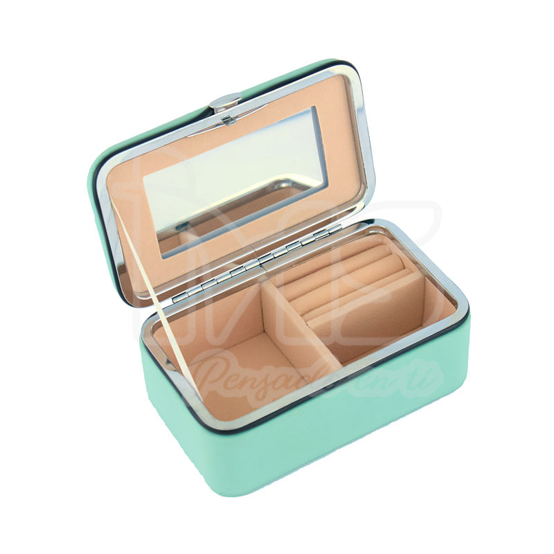 💍 Joyero Compacto con Espejo – Verde.