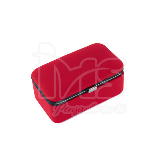 💍 Joyero Compacto con Espejo – Rojo.